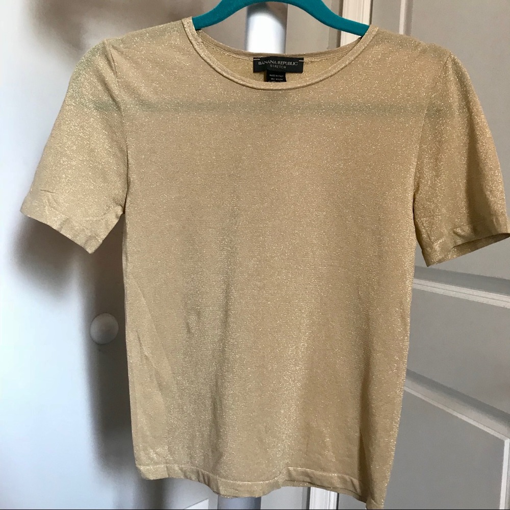 Sparkly gold Banana Republic tee